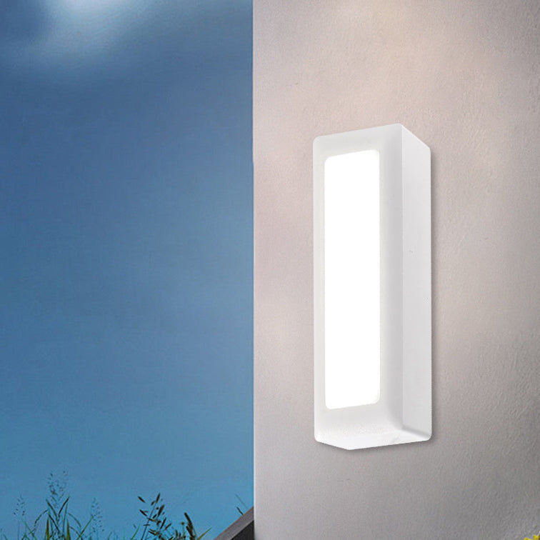 Modern Minimalist Waterproof PC PS Rectangular Recessed LED Wall Sconce Lamp For Outdoor Patio