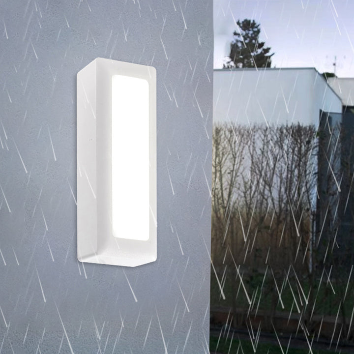 Modern Minimalist Waterproof PC PS Rectangular Recessed LED Wall Sconce Lamp For Outdoor Patio