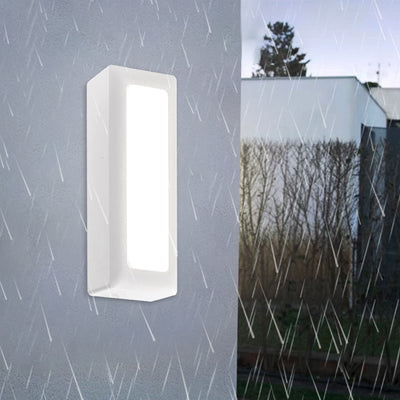 Modern Minimalist Waterproof PC PS Rectangular Recessed LED Wall Sconce Lamp For Outdoor Patio