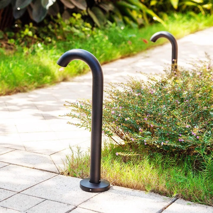 Contemporary Industrial Waterproof Aluminum Reinforced Glass Bent Tube LED Outdoor Light Landscape Lighting For Garden
