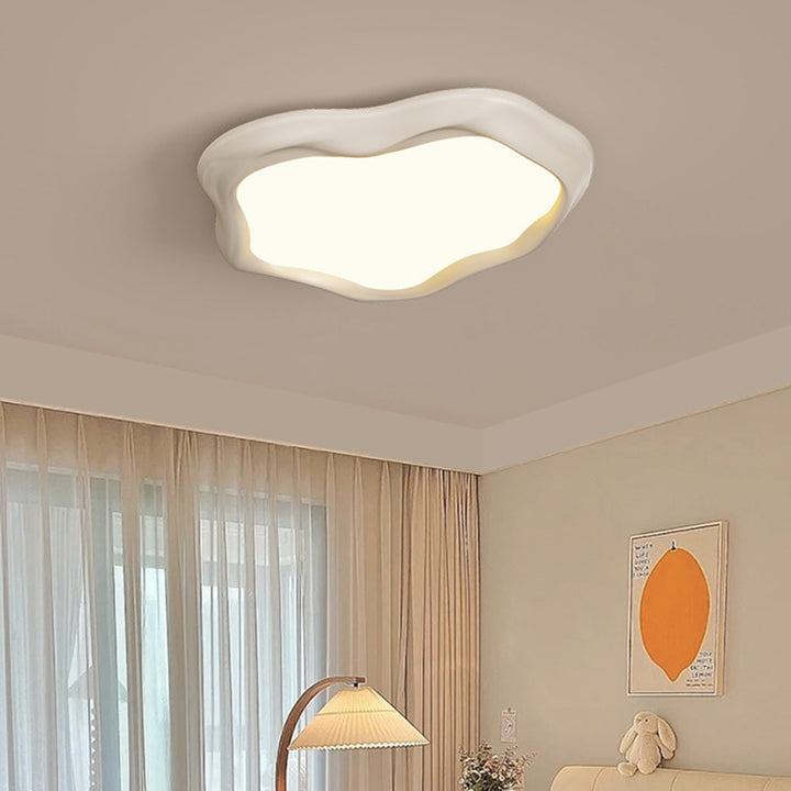 Zeitgenössische nordische Eisenharz-Acryl-Wolken-Rund-Quadrat-LED-Deckenleuchte für das Wohnzimmer 