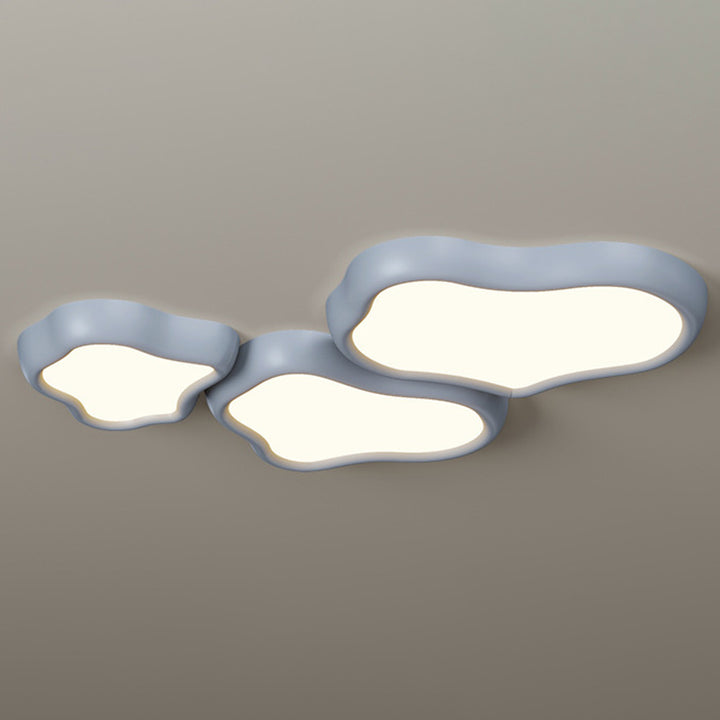 Zeitgenössische nordische Eisenharz-Acryl-Wolken-Rund-Quadrat-LED-Deckenleuchte für das Wohnzimmer 