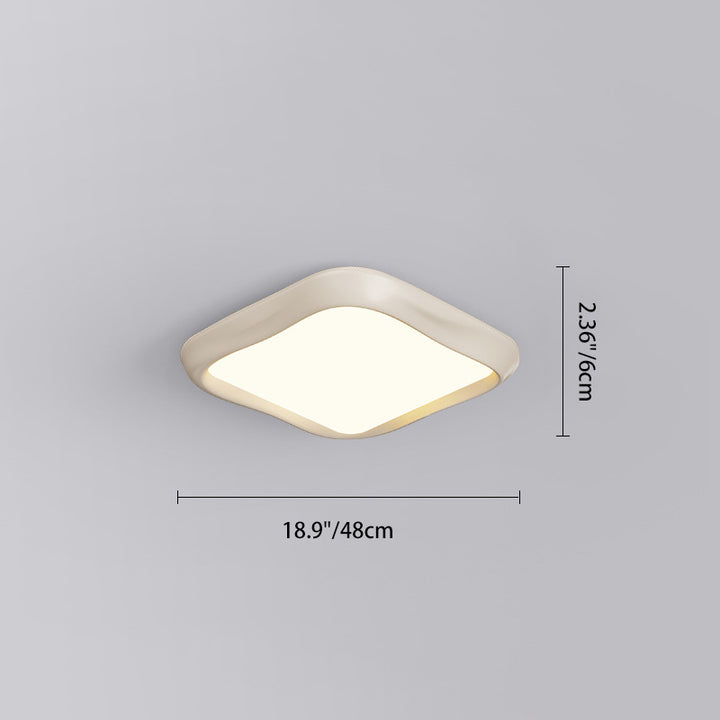 Zeitgenössische nordische Eisenharz-Acryl-Wolken-Rund-Quadrat-LED-Deckenleuchte für das Wohnzimmer 
