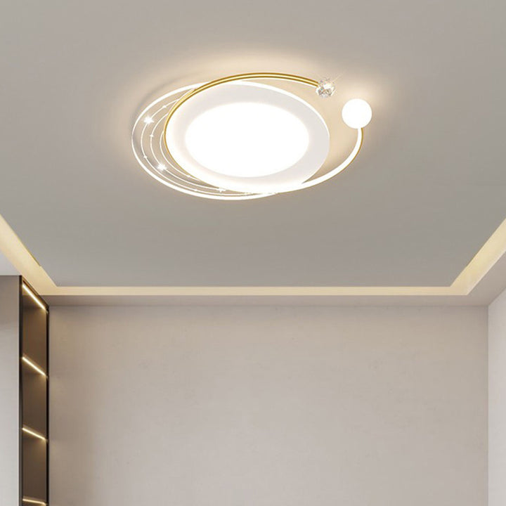 Zeitgenössische nordische Eisen-Acryl-Stern-Rund-Quadrat-Oval-Mond-Rechteckige LED-Deckenleuchte für das Wohnzimmer 