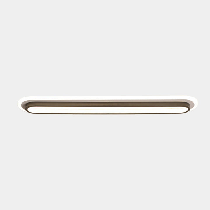 Moderne minimalistische ovale Deckenleuchte aus Aluminium, Eisen und Acryl mit LED für den Flur 