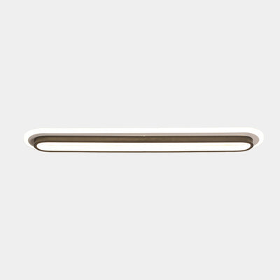 Modern Minimalist Aluminum Iron Acrylic Oval Strip LED Flush Mount Ceiling Light For Hallway