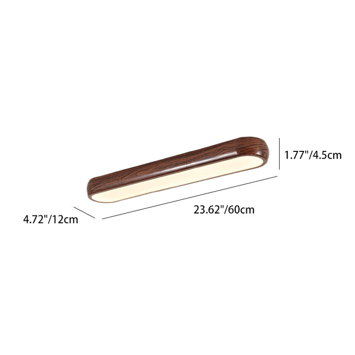 Zeitgenössische Retro Eisen Acryl Streifen Oval LED Deckenleuchte Für Flur 