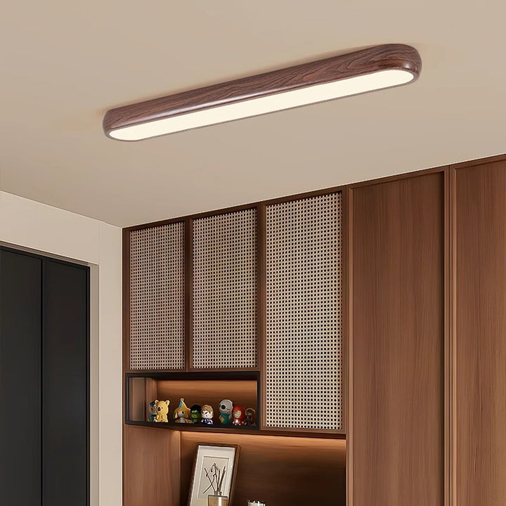 Zeitgenössische Retro Eisen Acryl Streifen Oval LED Deckenleuchte Für Flur 