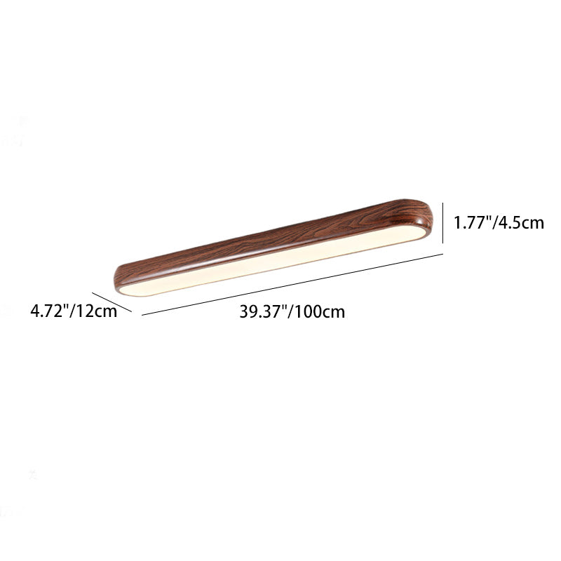 Zeitgenössische Retro Eisen Acryl Streifen Oval LED Deckenleuchte Für Flur 