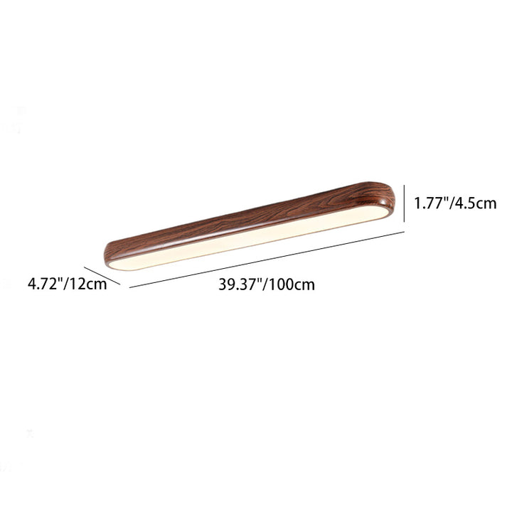 Zeitgenössische Retro Eisen Acryl Streifen Oval LED Deckenleuchte Für Flur 
