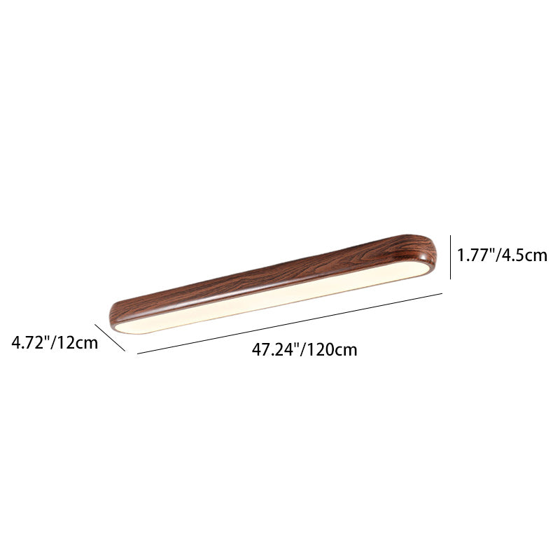Zeitgenössische Retro Eisen Acryl Streifen Oval LED Deckenleuchte Für Flur 