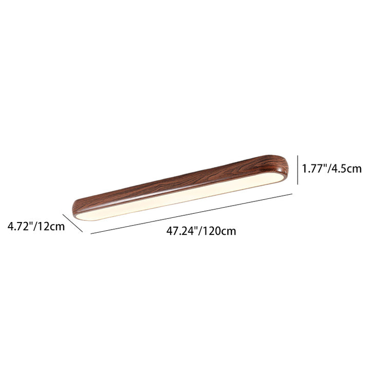 Zeitgenössische Retro Eisen Acryl Streifen Oval LED Deckenleuchte Für Flur 