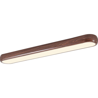 Contemporary Retro Iron PVC Strip Oval LED Flush Mount Ceiling Light For Hallway