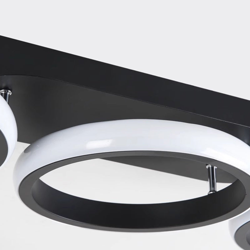 Lumière de plafond semi-encastrée LED carrée circulaire en fer et silice minimaliste moderne pour couloir 