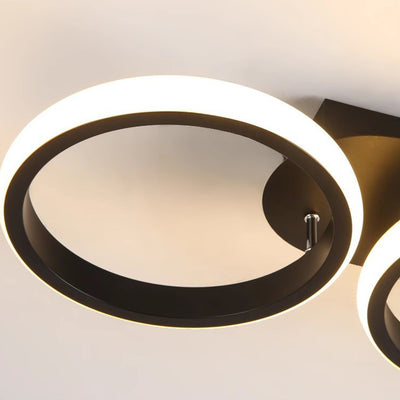 Lumière de plafond semi-encastrée LED carrée circulaire en fer et silice minimaliste moderne pour couloir 