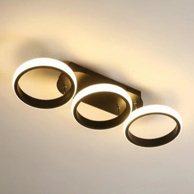Lumière de plafond semi-encastrée LED carrée circulaire en fer et silice minimaliste moderne pour couloir 