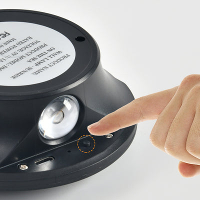 Moderne Art Deco Wiederaufladbare Batterie Magnetisch Runde Sonnenaufgang ABS LED Wandleuchte Für Flur 