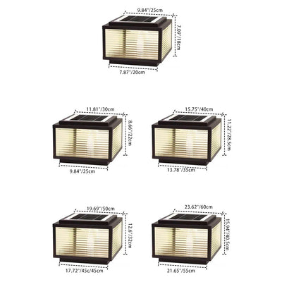 إضاءة المناظر الطبيعية LED من الألمنيوم والزجاج المقاوم للماء بتصميم عصري بسيط بخطوط مربعة للطاقة الشمسية للحديقة الخارجية 