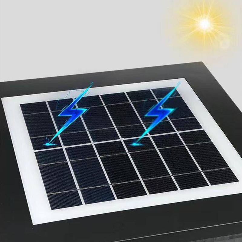 إضاءة المناظر الطبيعية LED من الألمنيوم والزجاج المقاوم للماء بتصميم عصري بسيط بخطوط مربعة للطاقة الشمسية للحديقة الخارجية 