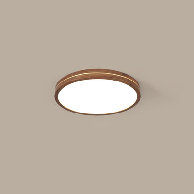 Luz de Montaje Empotrado LED Moderna de Madera delgada Color Nogal 