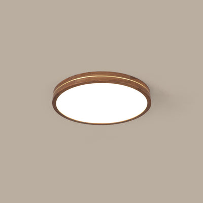 Luz de Montaje Empotrado LED Moderna de Madera delgada Color Nogal 