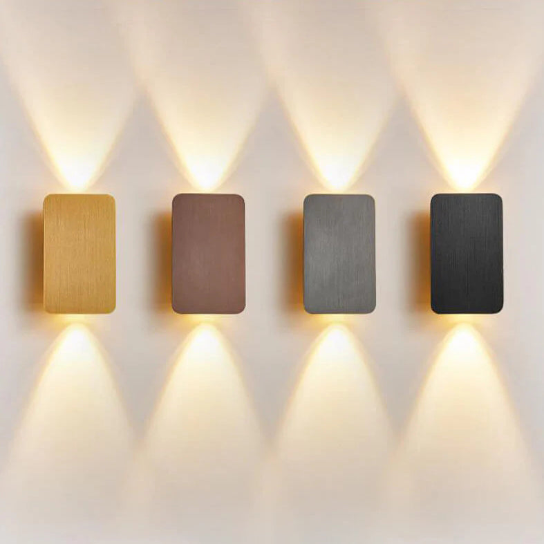 Nordic Minimalistischer Aluminium Rechteckiger Flachbildschirm 2-Licht LED Wandleuchte 