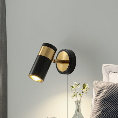 Moderne Einfachheit plattierter zylindrischer Strahler 1-Licht-Lesewandleuchte 