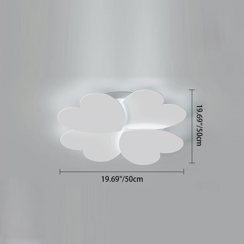 Luz de techo LED de montaje empotrado de forma de corazón de amor de acrílico y hierro de simplicidad moderna para dormitorio 