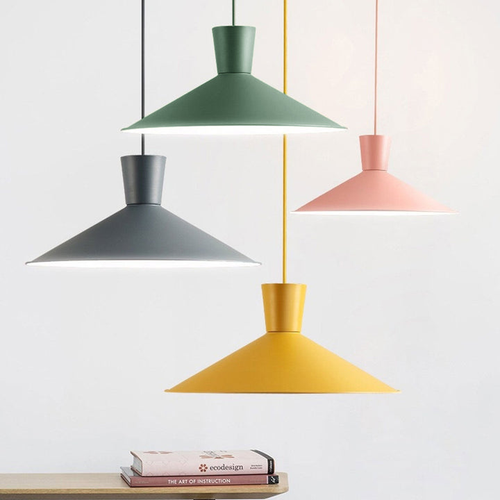 Luz colgante minimalista de 1 luz de color sólido macaron nórdico 