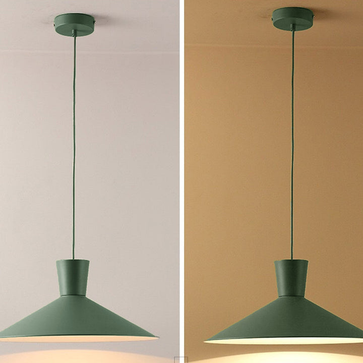Nordic Macaron Color Einfarbige, minimalistische 1-Licht-Pendelleuchte 