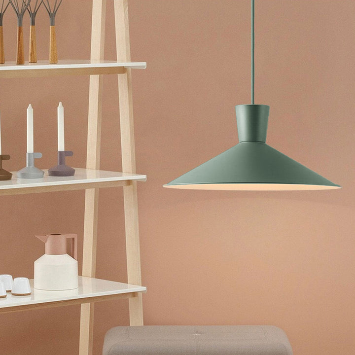 Nordic Macaron Color Einfarbige, minimalistische 1-Licht-Pendelleuchte 