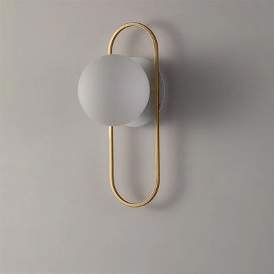 Moderne Leichte Luxus Runde Eisen Glas 1-Licht Wandleuchte Lampe 