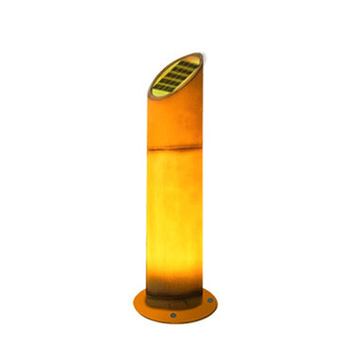 Éclairage paysager LED en résine solaire étanche créatif contemporain en bambou pour jardin 