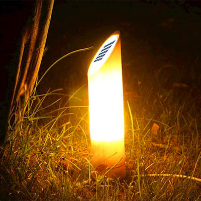Éclairage paysager LED en résine solaire étanche créatif contemporain en bambou pour jardin 
