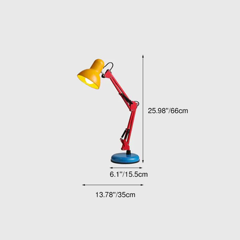 Moderne Einfachheit Memphis Eisen Halbkreis 1-Licht Tischlampe für Studie 