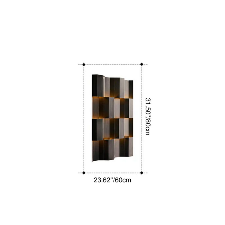 Lámpara de apliqué de pared LED rectangular de acero inoxidable, retro contemporánea e impermeable, para patio exterior 