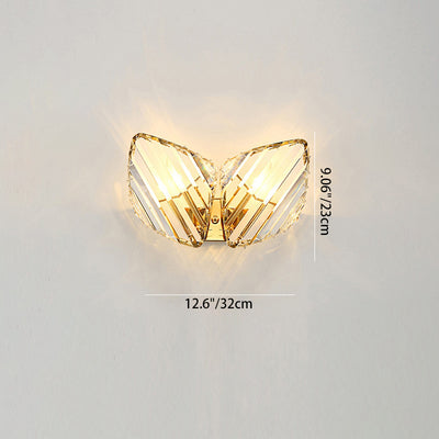 Modern Luxury Metal Acrylic Diamond-Pattern 1/2/3-Light Wall Sconce Lamp For Living Room & Bedroom