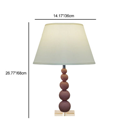 Modern Crystal Pink Beaded 1-Light Table Lamp