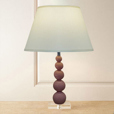 Modern Crystal Pink Beaded 1-Light Table Lamp