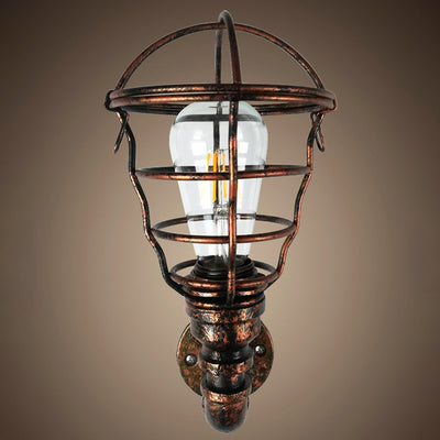 Zeitgenössische industrielle Eisen europäische Retro-Wasserrohr 1-Licht Wandleuchte 