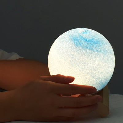 مصباح طاولة بتصميم كوكب إبداعي نورديك LED للديكور الليلي 