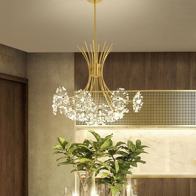 Crystal 13-19 Light Dandelion Shade Chandeliers