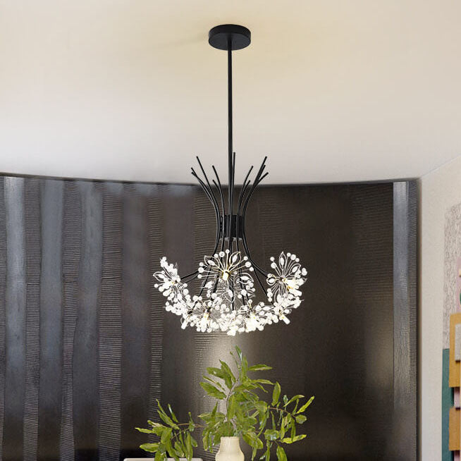 Crystal 13-19 Light Dandelion Shade Chandeliers