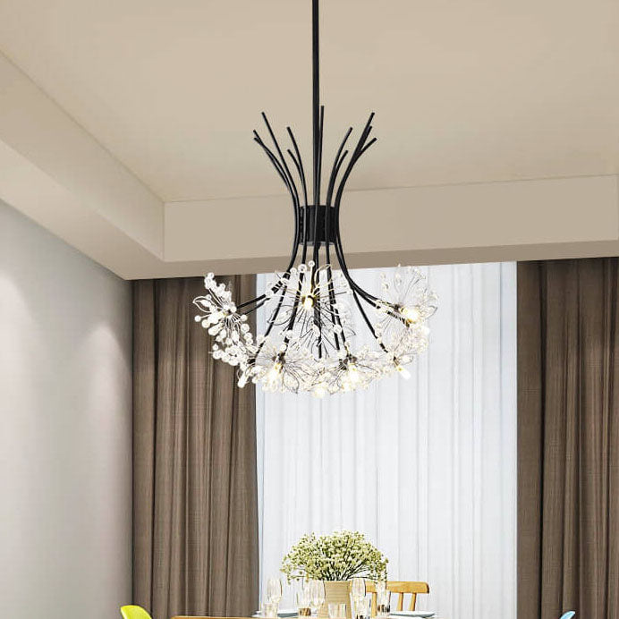 Crystal 13-19 Light Dandelion Shade Chandeliers