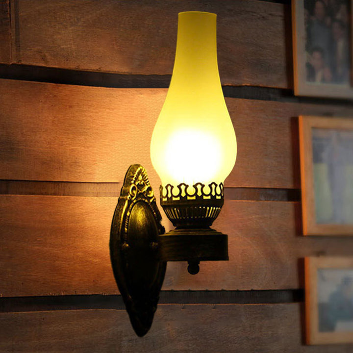 مصابيح حائط ذات ضوء واحد من الكيروسين العتيق 