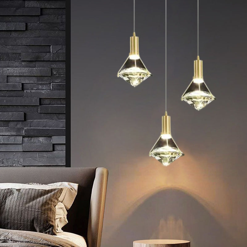 Modern Diamond Crystal LED Pendant Light