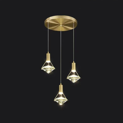 Modern Diamond Crystal LED Pendant Light