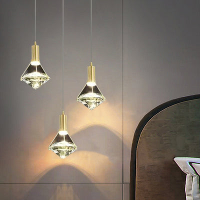 Modern Diamond Crystal LED Pendant Light