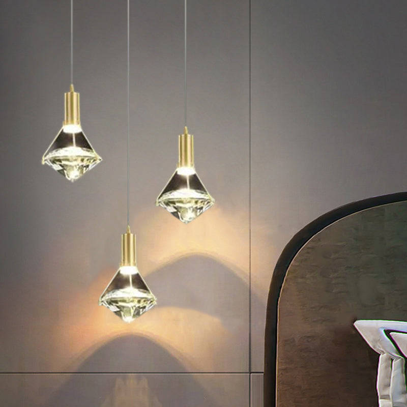 Modern Diamond Crystal LED Pendant Light