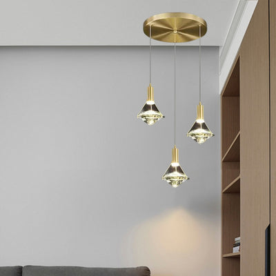 Modern Diamond Crystal LED Pendant Light